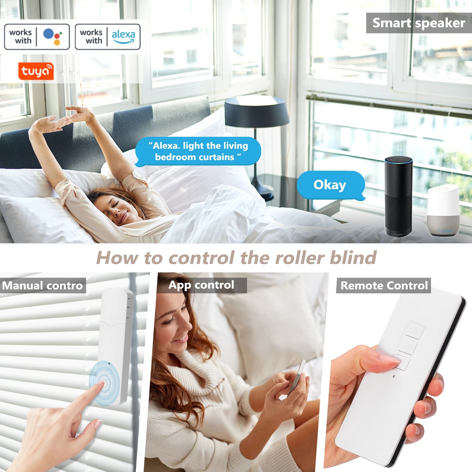 Smart WiFi Electric Curtain Motor - Voice Control for Alexa & Google Home