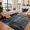 Plush Grey Star Area Rug - 5x7 Feet Soft Shaggy Non-Slip Carpet for Living Room, Bedroom, Nursery & Dorm Decor