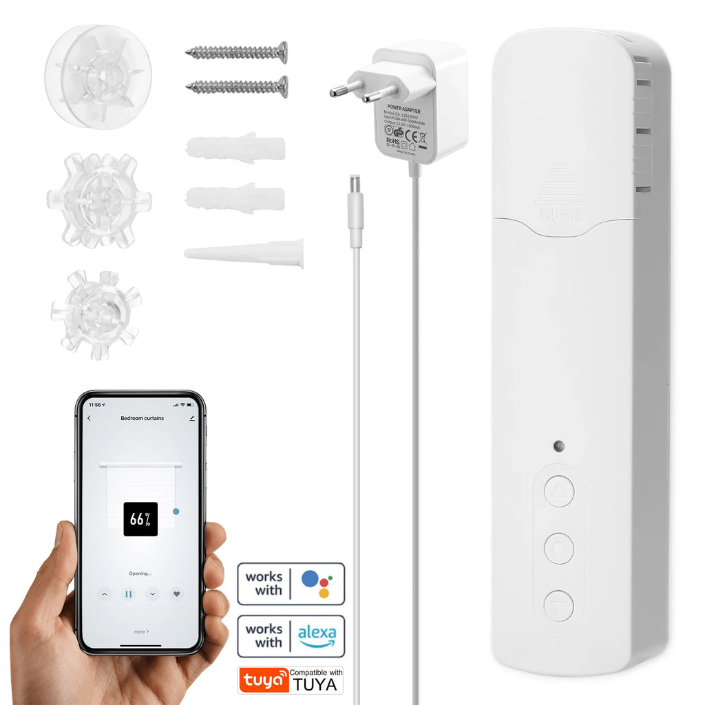 Smart WiFi Electric Curtain Motor - Voice Control for Alexa & Google Home